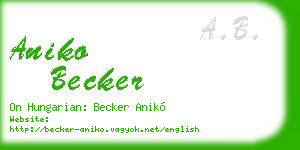 aniko becker business card